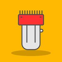 Trimmer Filled Shadow Icon vector