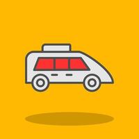Family Car Filled Shadow Icon vector