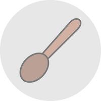 Spoon Line Filled Light Icon vector