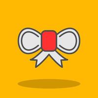 Bow Filled Shadow Icon vector