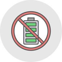 Prohibited Sign Line Filled Light Icon vector