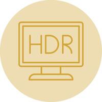 Monitor Line Yellow Circle Icon vector