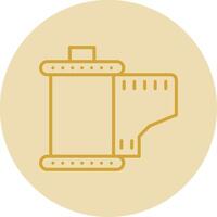 Cartridge Line Yellow Circle Icon vector