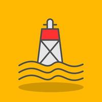 Buoy Filled Shadow Icon vector