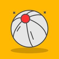 Beach Ball Filled Shadow Icon vector