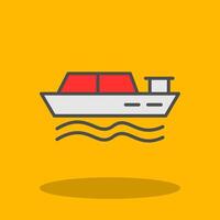 Pedal Boat Filled Shadow Icon vector