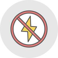 Prohibited Sign Line Filled Light Icon vector