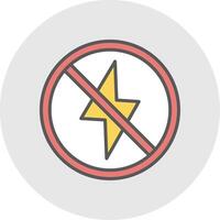 Prohibited Sign Line Filled Light Icon vector