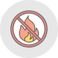 Prohibited Sign Line Filled Light Icon vector