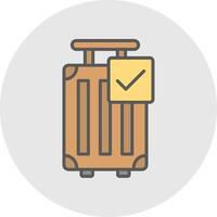 Luggage Line Filled Light Icon vector