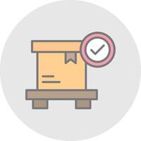 Parcel Line Filled Light Icon vector