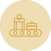 Conveyor Line Yellow Circle Icon vector