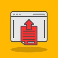 Web Browser Filled Shadow Icon vector