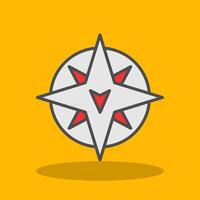 South Filled Shadow Icon vector