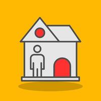 Landlord Filled Shadow Icon vector