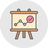 Presentation Line Filled Light Icon vector