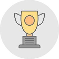 Trophy Line Filled Light Icon vector