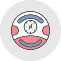 Gauge Line Filled Light Icon vector