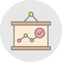 Presentation Line Filled Light Icon vector