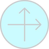 Intersect Line Filled Light Icon vector
