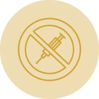 No Needle Line Yellow Circle Icon vector