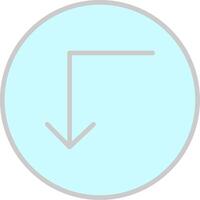 Turn Down Line Filled Light Icon vector
