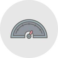 Gauge Line Filled Light Icon vector