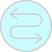 Zigzag Arrow Line Filled Light Icon vector