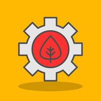 Offshore Platform Filled Shadow Icon vector