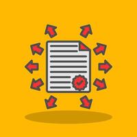 Crane Lifter Filled Shadow Icon vector