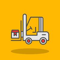 Forklift Filled Shadow Icon vector