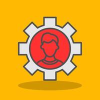 Coal Mining Filled Shadow Icon vector