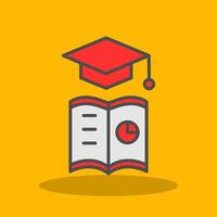 Learning Analytics Filled Shadow Icon vector