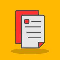 Document Filled Shadow Icon vector
