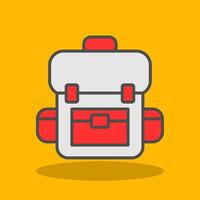 School Satchel Filled Shadow Icon vector