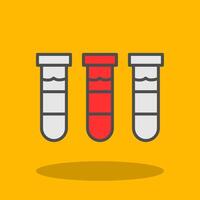 Test Tube Filled Shadow Icon vector