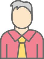 Supervisor Line Filled Light Icon vector