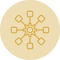 Structure Line Yellow Circle Icon vector
