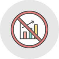 Prohibited Sign Line Filled Light Icon vector