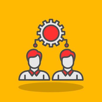 Workforce Filled Shadow Icon vector