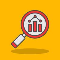 Market Research Filled Shadow Icon vector