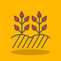 Field Filled Shadow Icon vector