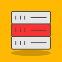 Database Filled Shadow Icon vector
