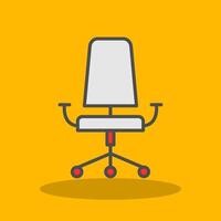 Office Chair Filled Shadow Icon vector