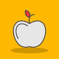 Apple Filled Shadow Icon vector