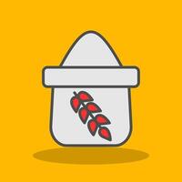 Flour Filled Shadow Icon vector