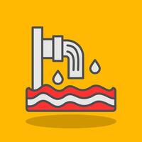 Sewer Filled Shadow Icon vector