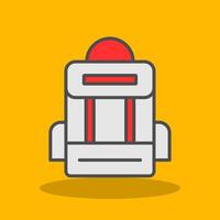 Backpack Filled Shadow Icon vector