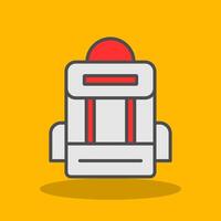 Backpack Filled Shadow Icon vector