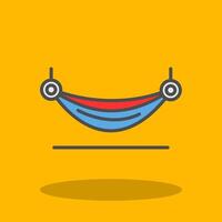 Hammock Filled Shadow Icon vector
